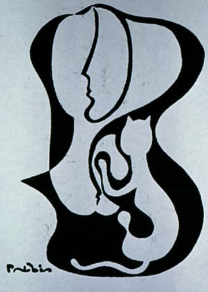 'Woman with Cat,' 1972