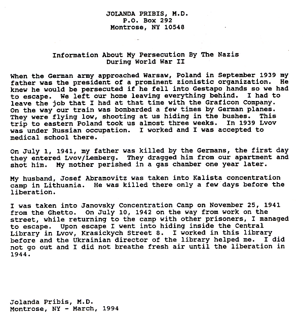 Mother's Letter 1