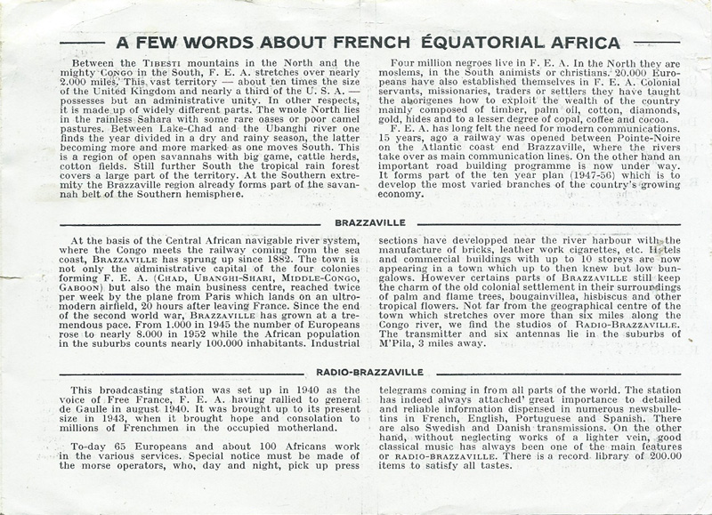 French Equatorial Africa, 1953