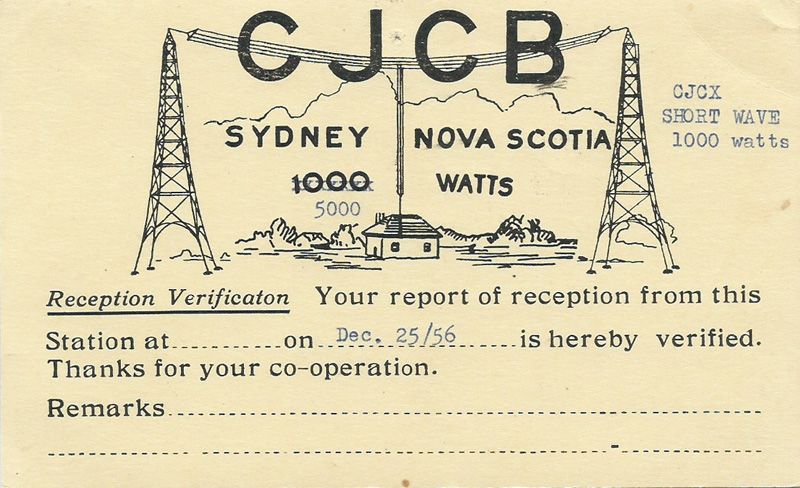  CJCB Canada 1956