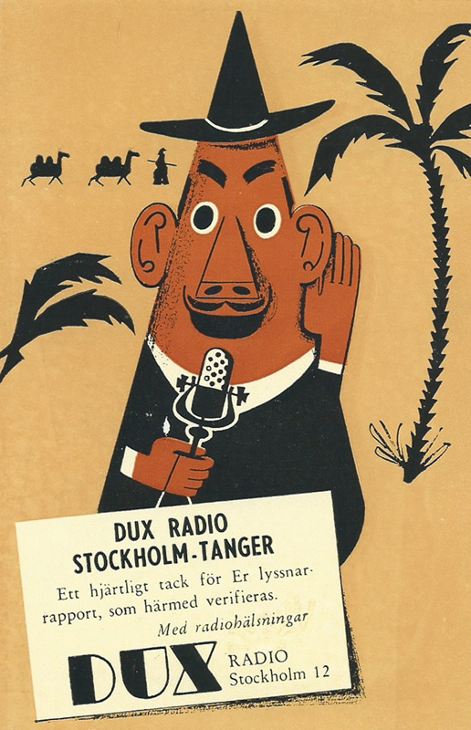 DUX Radio Stockholm-Tanger Morocco (Tangier) 1956