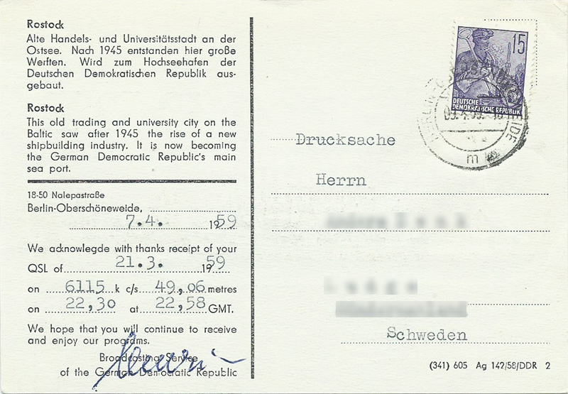 DDR (East Germany) 1959