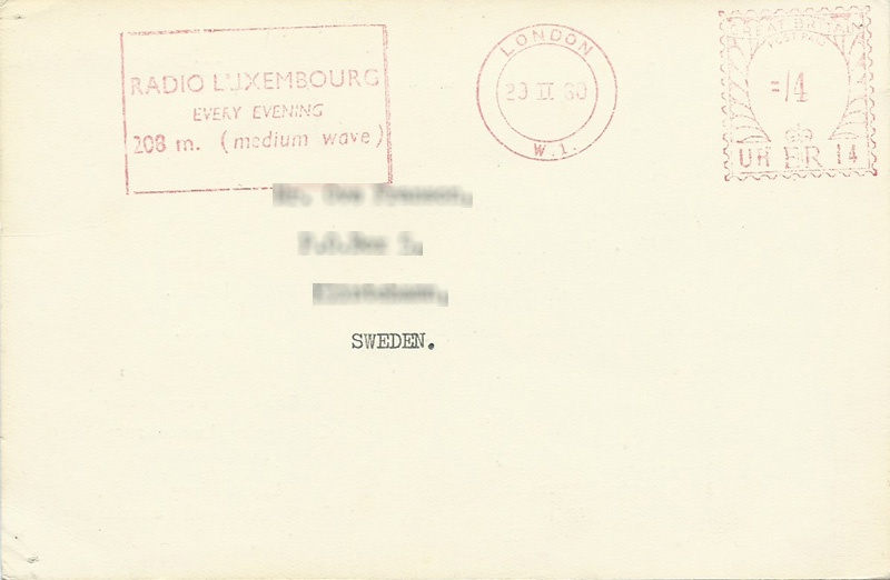 Radio Luxembourg 1960