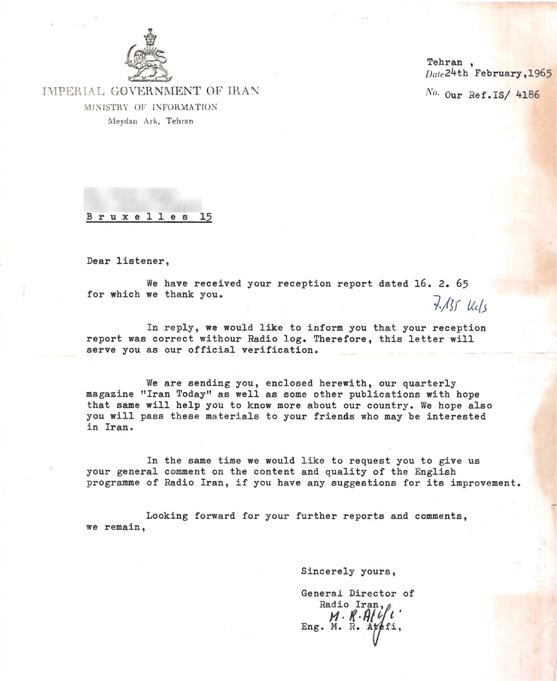 Radio Iran, Iran 1965