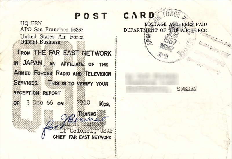 AFRTS Far East Network, Japan 1966