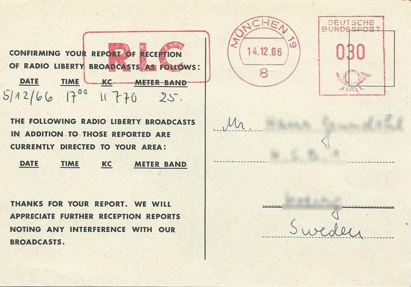 Radio Liberty West Germany 1966