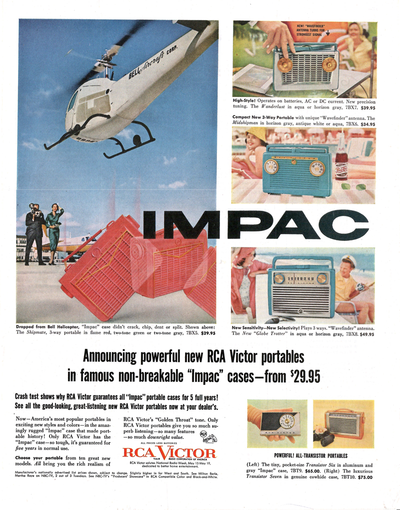 1956 RCA IMPAC plastic ad