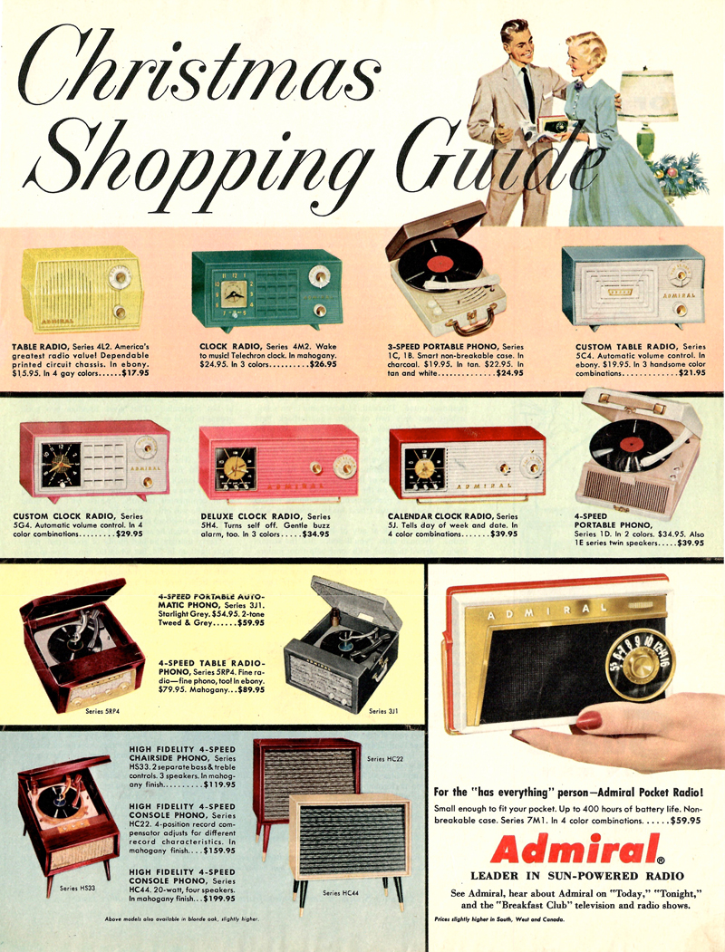 Admiral radios ad, 1957