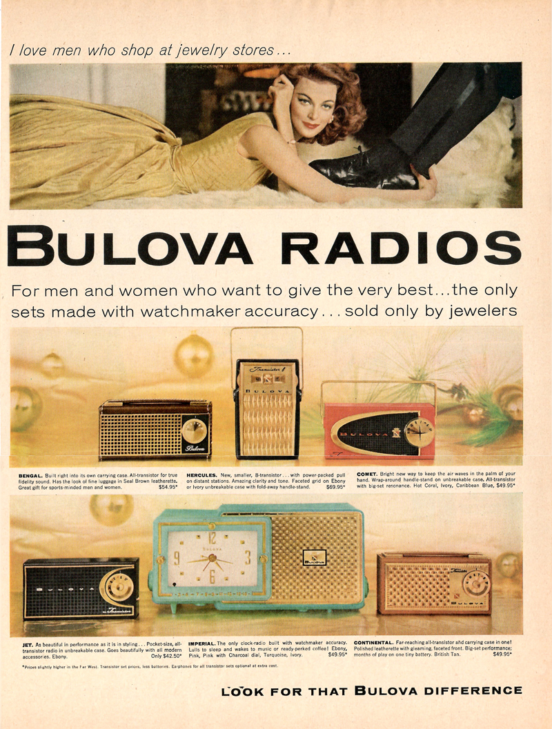 1958 Bulova radios ad