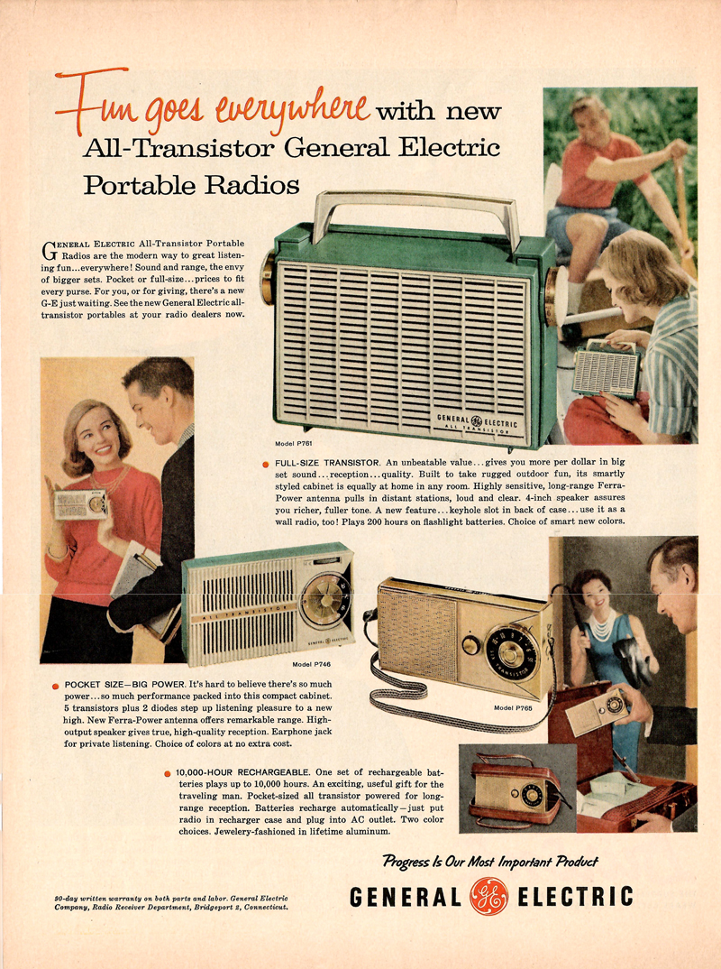 1958 GE radios ad