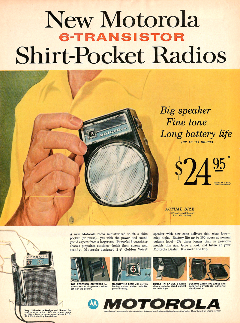 1960 Motorola X-14 ad