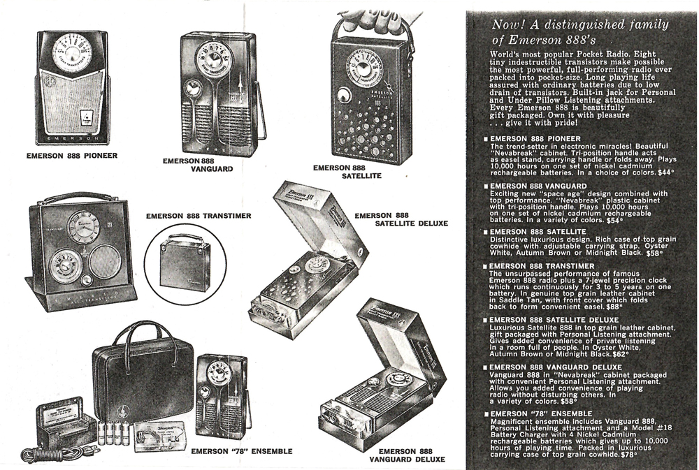 1958/59 Emerson 888 brochure