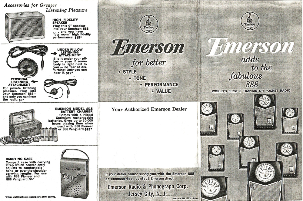 1958/59 Emerson 888 brochure
