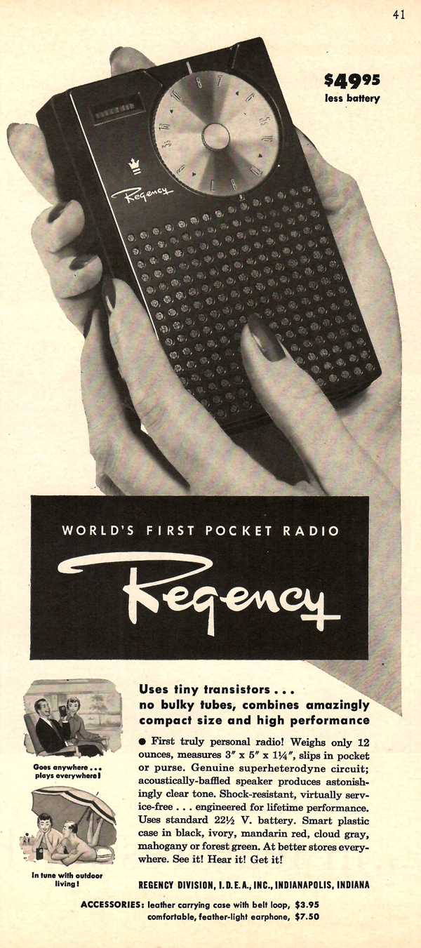 Regency TR-1 ad, 1955