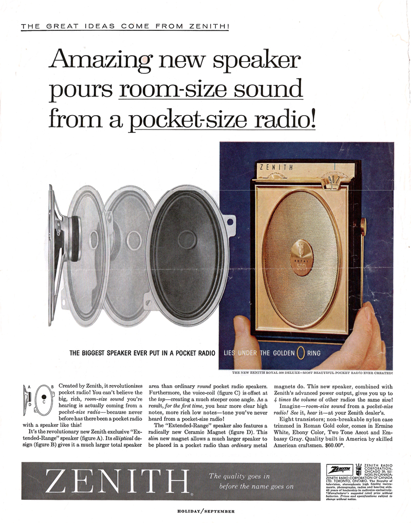 1960/61 Zenith Royal 500H ad