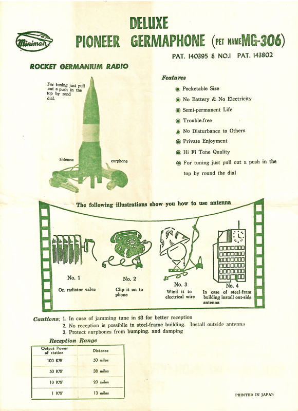 Pioneer MG-306 instruction page