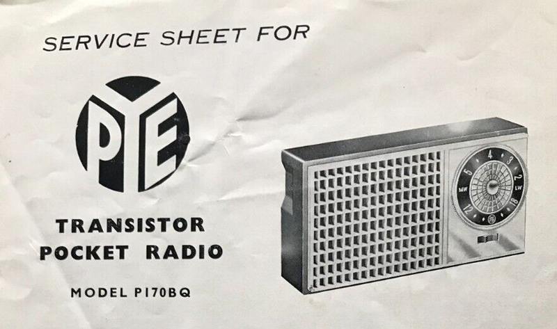 c.1961 PYE P190BQ