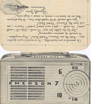 Emerson 747 subminiature tube radio
