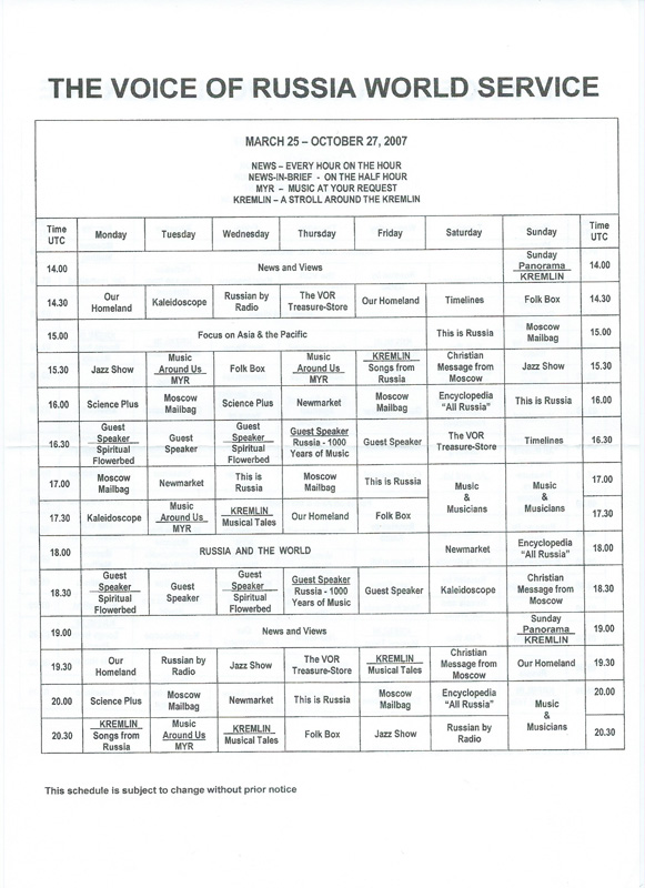2007 Voice of Russia 