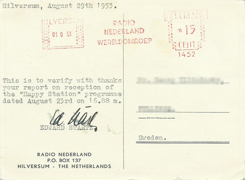 Radio Nederland, 1953
