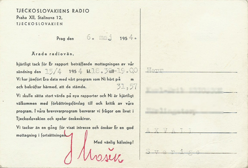 Czechoslovak Republic 1954