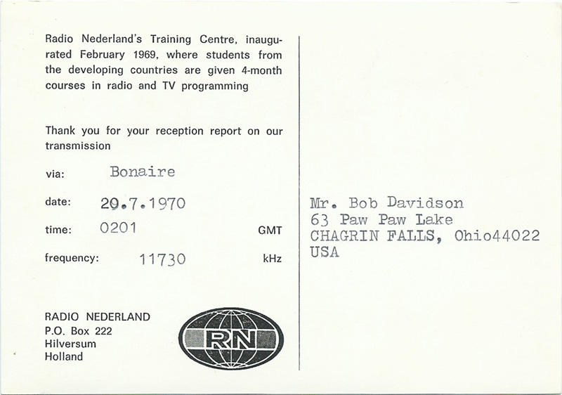 Radio Nederland, 1970