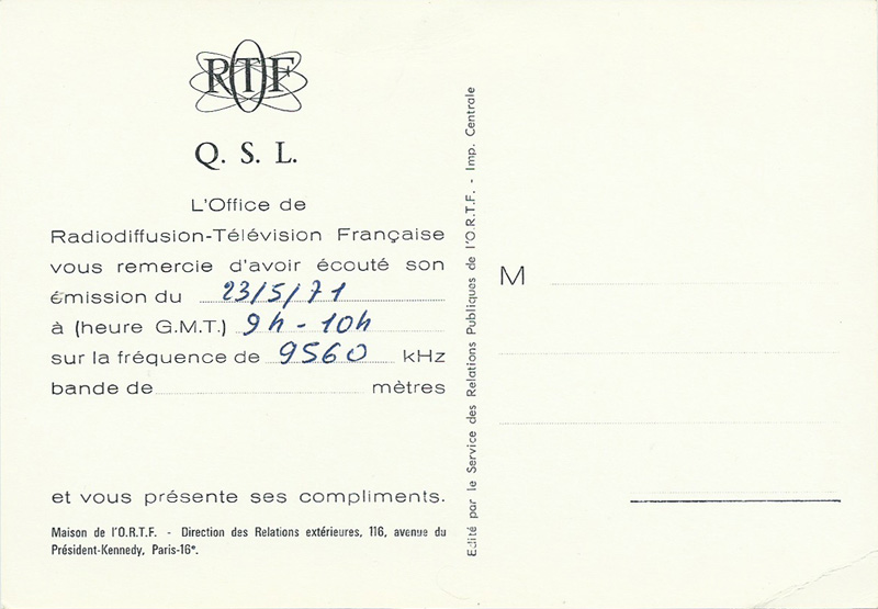 RTF France, back, 1971