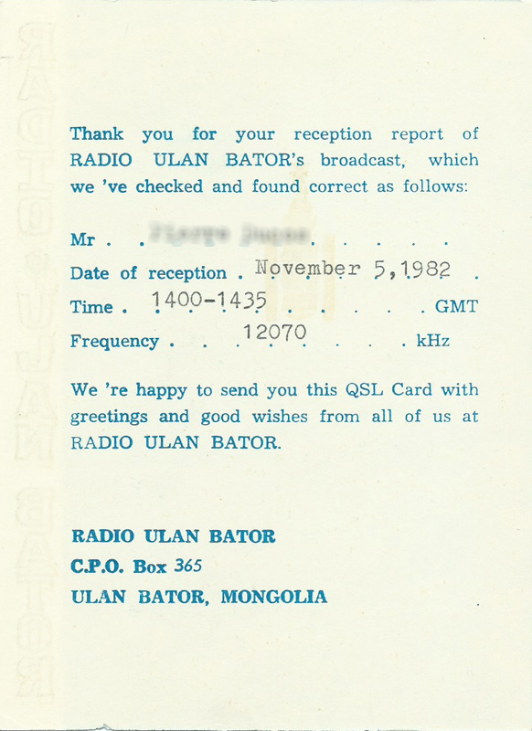 Mongolia 1982