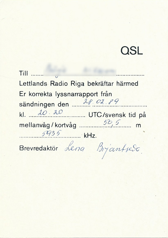 Latvian SSR  1989