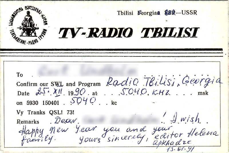 TV-Radio Tbilisi, Georgia, 1991