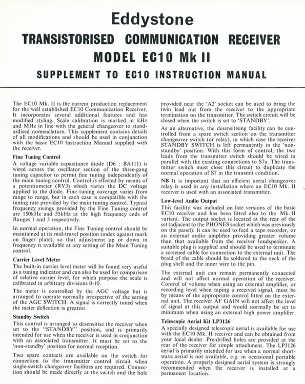 Eddystone EC10 Mark II