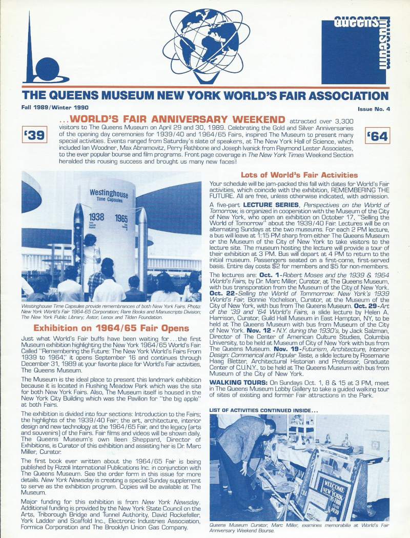 1989 Queens Museum WF Bulletin